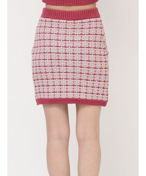 RESEXXY(リゼクシー)の「バイカラーニットミニスカート【セットアップ着用可能】(スカート・レディース・ピンク/ブルー/ブラック・FREE)」の10枚目の写真