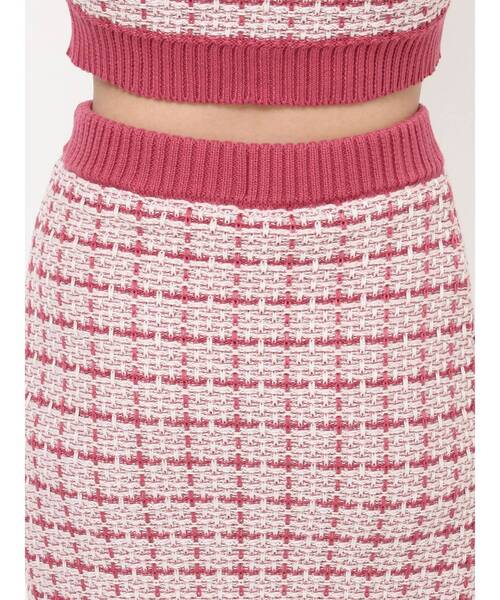 RESEXXY(リゼクシー)の「バイカラーニットミニスカート【セットアップ着用可能】(スカート・レディース・ピンク/ブルー/ブラック・FREE)」の11枚目の写真