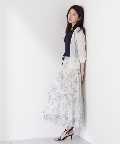 PROPORTION BODY DRESSING（プロポーションボディドレッシング）の「透かし編みミドルカーデ / 1215174403（カーディガン/ボレロ・レディース・ホワイト/ブラック/ベージュ/パープル・FREE）」の14枚目の写真