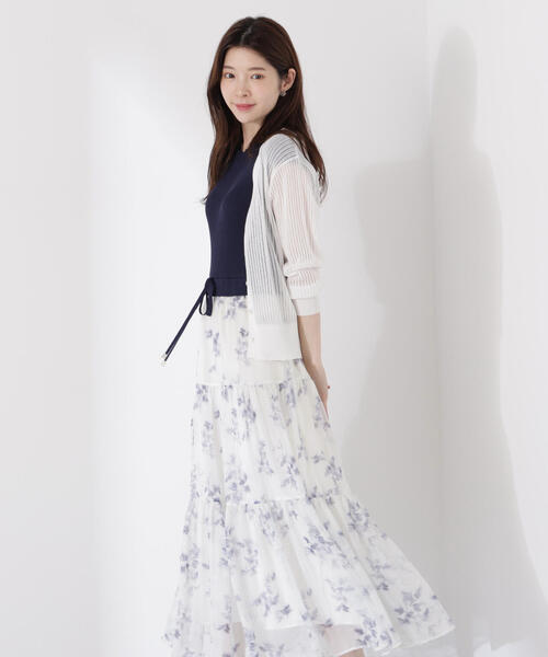 PROPORTION BODY DRESSING（プロポーションボディドレッシング）の「透かし編みミドルカーデ / 1215174403（カーディガン/ボレロ・レディース・ホワイト/ブラック/ベージュ/パープル・FREE）」の16枚目の写真