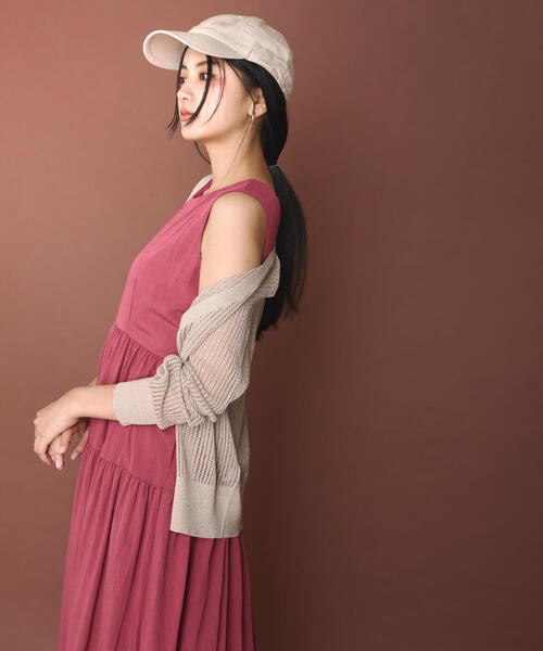 PROPORTION BODY DRESSING（プロポーションボディドレッシング）の「透かし編みミドルカーデ / 1215174403（カーディガン/ボレロ・レディース・ホワイト/ブラック/ベージュ/パープル・FREE）」の22枚目の写真