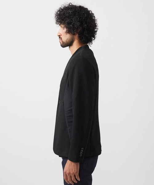MICHEL KLEIN HOMME   （ミッシェルクランオム）の「【セットアップ】ダブルフェイスノーカラージャケット（テーラードジャケット・メンズ・ブラック/オフホワイト・MEDIUM/LARGE/X-LARGE）」の15枚目の写真