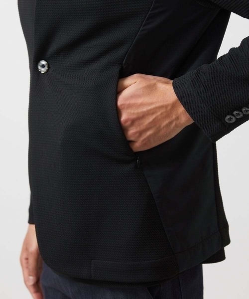 MICHEL KLEIN HOMME   （ミッシェルクランオム）の「【セットアップ】ダブルフェイスノーカラージャケット（テーラードジャケット・メンズ・ブラック/オフホワイト・MEDIUM/LARGE/X-LARGE）」の19枚目の写真