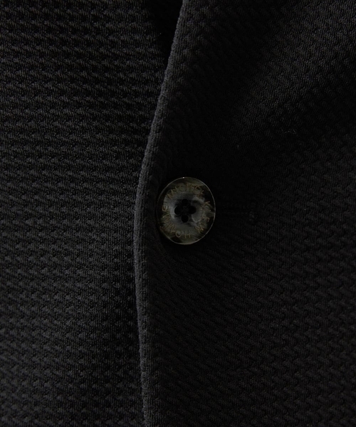 MICHEL KLEIN HOMME   （ミッシェルクランオム）の「【セットアップ】ダブルフェイスノーカラージャケット（テーラードジャケット・メンズ・ブラック/オフホワイト・MEDIUM/LARGE/X-LARGE）」の7枚目の写真