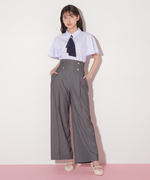 JILL by JILL STUART(ジルバイジルスチュアート)の「【eS】ハンマーメタルワイドパンツ(その他パンツ・レディース・グレー/ネイビー・SMALL/MEDIUM)」の10枚目の写真