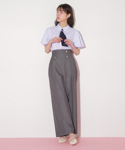 JILL by JILL STUART(ジルバイジルスチュアート)の「【eS】ハンマーメタルワイドパンツ(その他パンツ・レディース・グレー/ネイビー・SMALL/MEDIUM)」の9枚目の写真