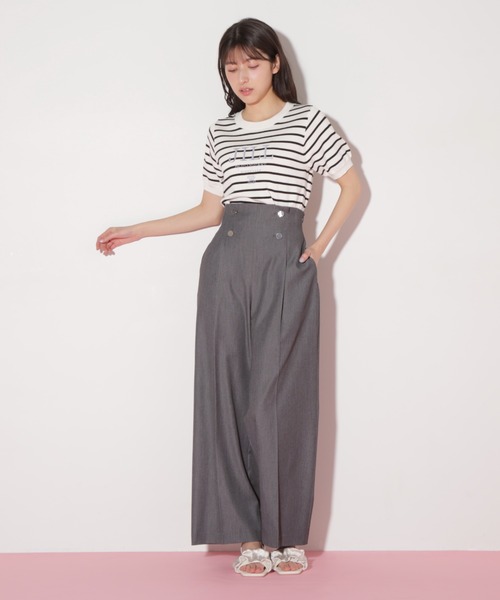 JILL by JILL STUART(ジルバイジルスチュアート)の「【eS】ハンマーメタルワイドパンツ(その他パンツ・レディース・グレー/ネイビー・SMALL/MEDIUM)」の12枚目の写真