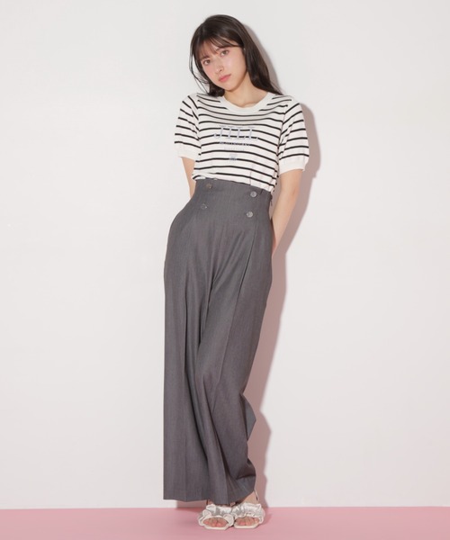 JILL by JILL STUART(ジルバイジルスチュアート)の「【eS】ハンマーメタルワイドパンツ(その他パンツ・レディース・グレー/ネイビー・SMALL/MEDIUM)」の13枚目の写真