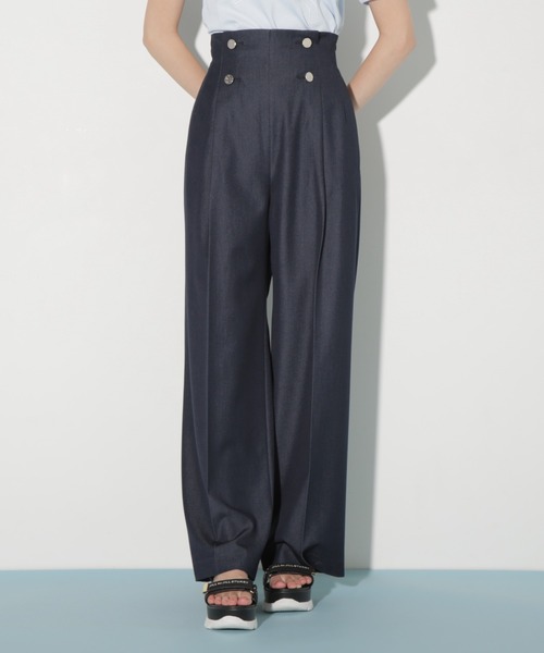 JILL by JILL STUART(ジルバイジルスチュアート)の「【eS】ハンマーメタルワイドパンツ(その他パンツ・レディース・グレー/ネイビー・SMALL/MEDIUM)」の21枚目の写真