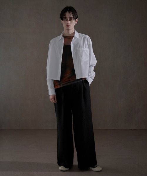 LUCY（ルーシー）の「LUCY/【25年春夏新作】ブロードクロップドシャツ（シャツ/ブラウス・メンズ・ホワイト/ブルー系その他4・FREE）」の13枚目の写真