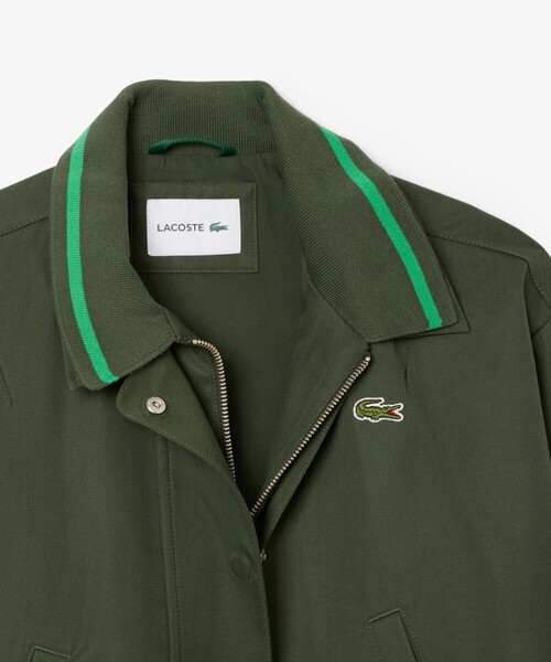LACOSTE(ラコステ)の「配色ライン レイヤードジャケット ジップアップブルゾン(ブルゾン・レディース・ダークグリーン/ベージュ・40/38/36/34)」の19枚目の写真
