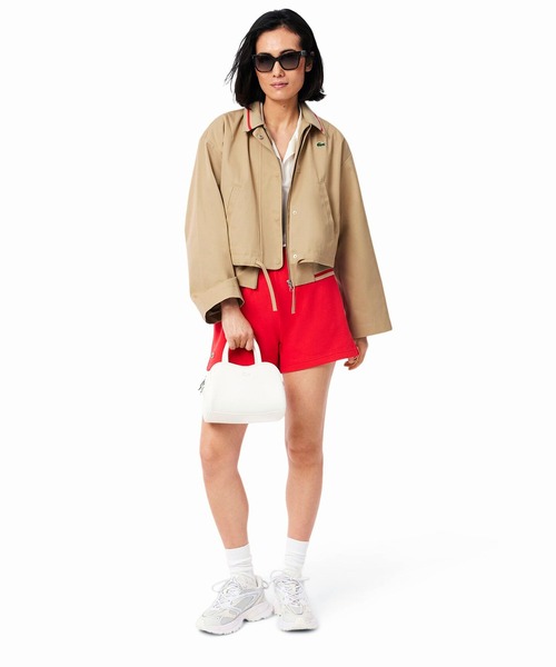 LACOSTE(ラコステ)の「配色ライン レイヤードジャケット ジップアップブルゾン(ブルゾン・レディース・ダークグリーン/ベージュ・40/38/36/34)」の15枚目の写真