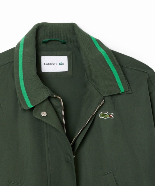 LACOSTE(ラコステ)の「配色ライン レイヤードジャケット ジップアップブルゾン(ブルゾン・レディース・ダークグリーン/ベージュ・40/38/36/34)」の6枚目の写真