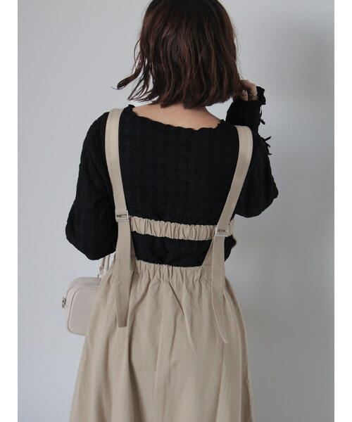 ehka sopo（エヘカソポ）の「袖リボンカットソー（Tシャツ/カットソー・レディース・キナリ/グレー/ブラック・F）」の15枚目の写真