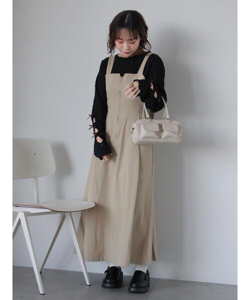 ehka sopo（エヘカソポ）の「袖リボンカットソー（Tシャツ/カットソー・レディース・キナリ/グレー/ブラック・F）」の17枚目の写真