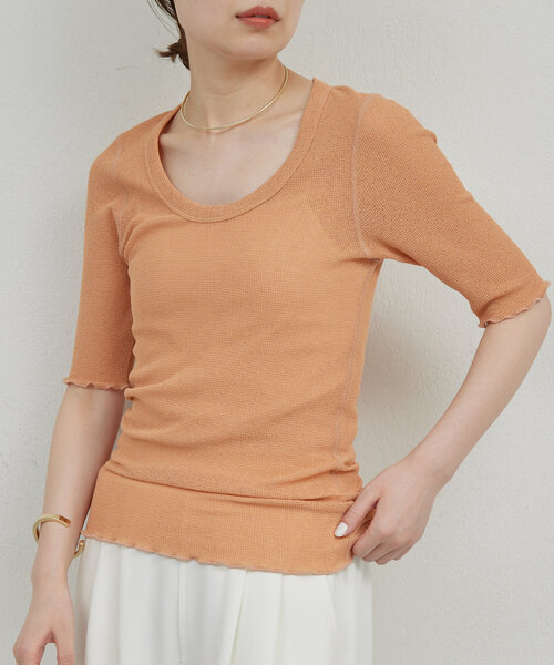 tシャツ 「La nature linge」シアーワッフルTee レディース GALLARDAGALANTE tシャツ 「La nature linge」シアーワッフルTee