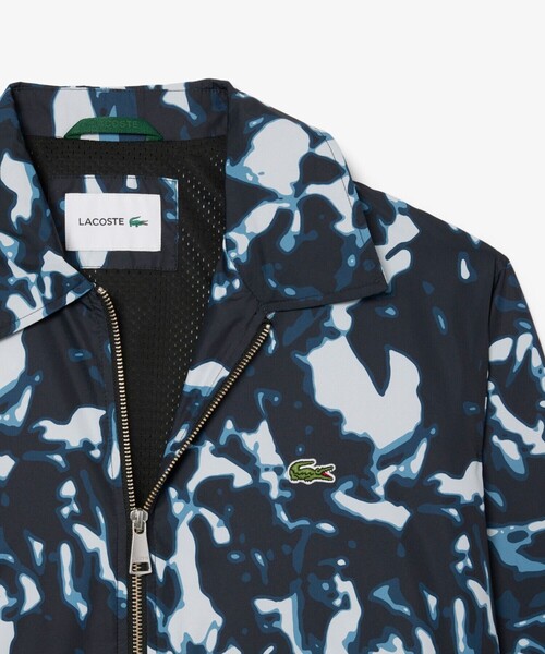 LACOSTE(ラコステ)の「撥水 防風 メッシュライニング オールオーバーテクニカルジップジャケット(ナイロンジャケット・メンズ・ブラック・46/48/50/52)」の2枚目の写真