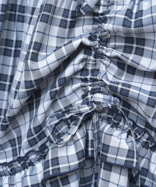 axes femme（アクシーズファム）の「ドロストティアードスカート（スカート・レディース・ブラック/ネイビー/ミント・FREE）」の10枚目の写真