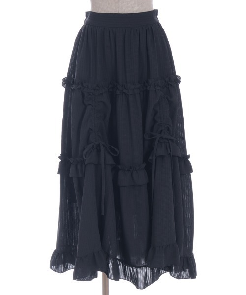 axes femme（アクシーズファム）の「ドロストティアードスカート（スカート・レディース・ブラック/ネイビー/ミント・FREE）」の17枚目の写真