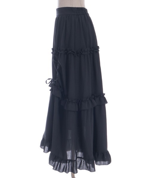 axes femme（アクシーズファム）の「ドロストティアードスカート（スカート・レディース・ブラック/ネイビー/ミント・FREE）」の18枚目の写真