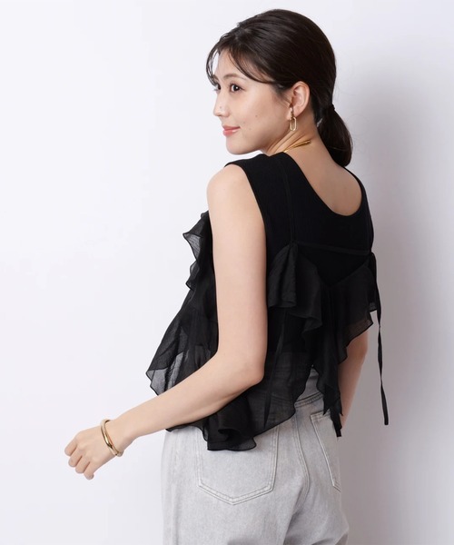 フリルキャミドッキングニット フリルキャミドッキングニット