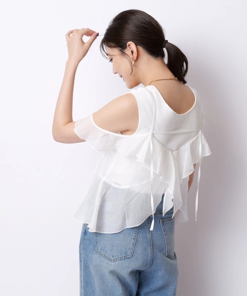 フリルキャミドッキングニット フリルキャミドッキングニット