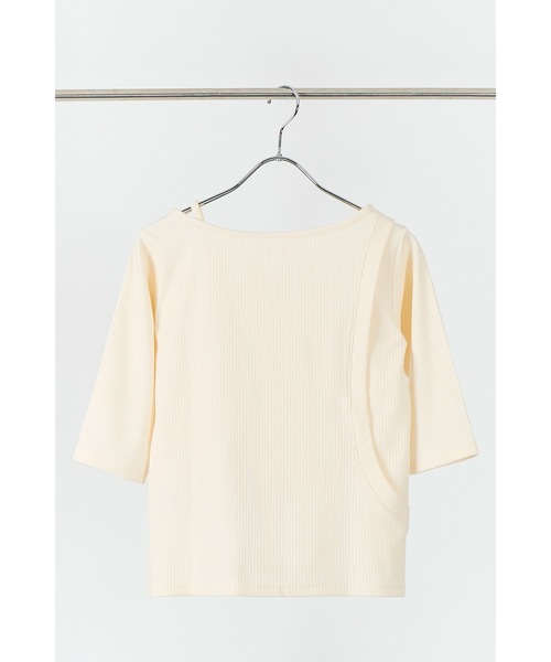 AGAWD（アガウド）の「AGAWD  リブカットソー　★（Tシャツ/カットソー・レディース・ベージュ/アイボリー/ブラック・FREE）」の16枚目の写真