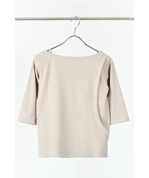 AGAWD（アガウド）の「AGAWD  リブカットソー　★（Tシャツ/カットソー・レディース・ベージュ/アイボリー/ブラック・FREE）」の15枚目の写真