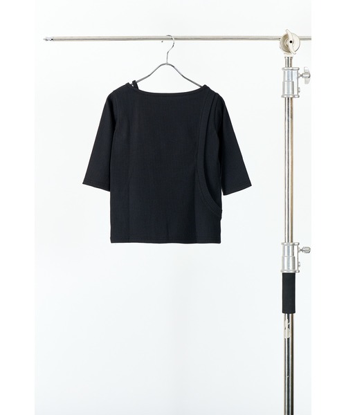 AGAWD（アガウド）の「AGAWD  リブカットソー　★（Tシャツ/カットソー・レディース・ベージュ/アイボリー/ブラック・FREE）」の11枚目の写真