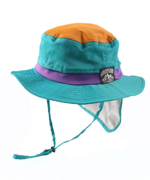BRANSHES（ブランシェス）の「【水陸両用】アウトドアハット（ハット・キッズ・ブルー/ベージュ・52cm/56cm/54cm/50cm）」の2枚目の写真