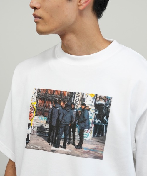 BASIS(ベイシス)の「SANDER LAND 8.2ozオーガニックコットン Team 半袖Tシャツ(Tシャツ/カットソー・メンズ・ホワイト/ブラック・MEDIUM/LARGE/X-LARGE)」の7枚目の写真