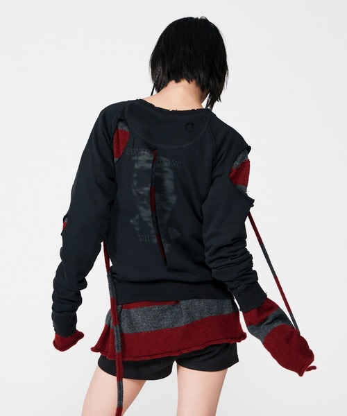 HANGS DOWN TIE BORDER KNIT（ニット/セーター）｜BEEDEN