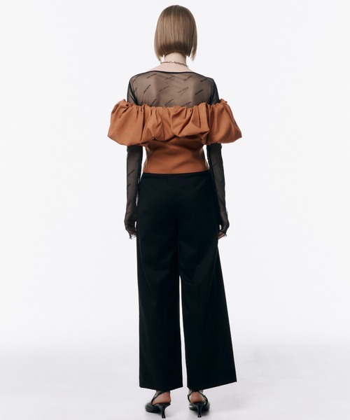 JOSE MOON(ジョゼムーン)の「SLIT WOOL TACK PANTS/スリットウールタックパンツ(スラックス・レディース・グレー/ブラック・36/38)」の19枚目の写真