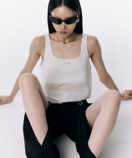 JOSE MOON(ジョゼムーン)の「SLIT WOOL TACK PANTS/スリットウールタックパンツ(スラックス・レディース・グレー/ブラック・36/38)」の17枚目の写真