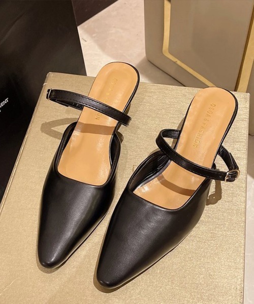 Miniministore(ミニミニストア)の「ポインテッドトゥミュールパンプスサンダル(サンダル・レディース・ブラック/アイボリー・24.0cm/23.0cm/24.5cm/23.5cm/22.5cm)」の9枚目の写真