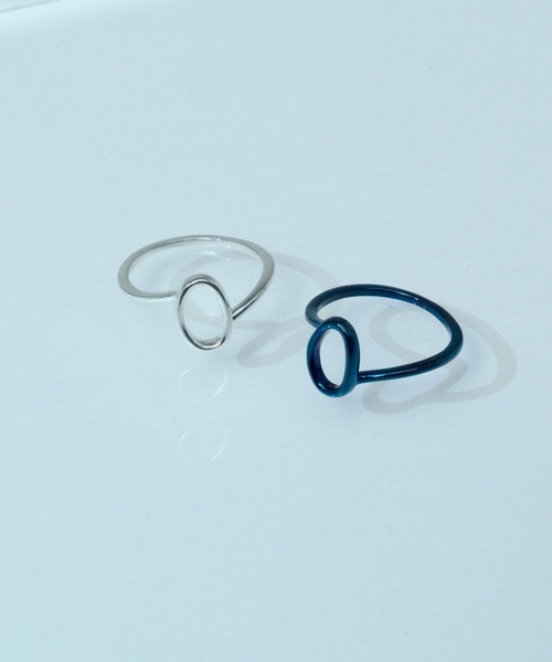 and cloud（アンドクラウド）の「Ink Window Ring（リング・レディース・シルバー/ブルー・#15/#13/#11/#9）」の2枚目の写真