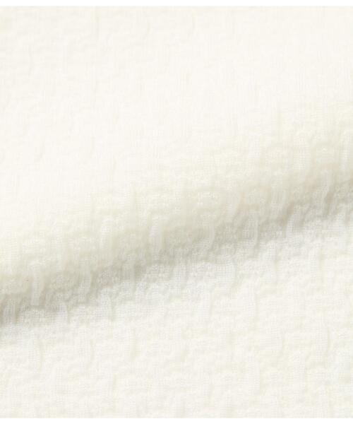 NEWYORKER(ニューヨーカー)の「シアーストレッチジャカード 5分袖プルオーバー(Tシャツ/カットソー・レディース・ホワイト・M/L)」の7枚目の写真