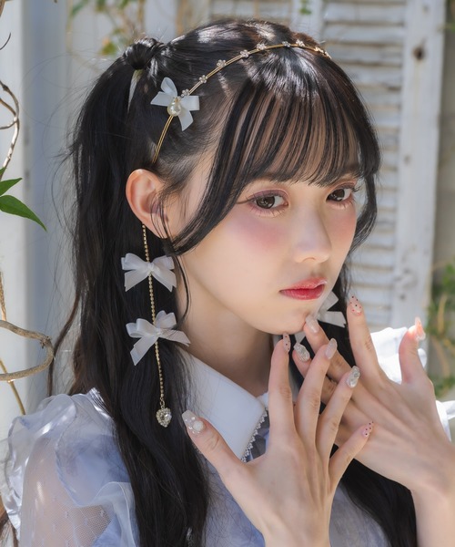 リボン付チェーンカチューシャ（カチューシャ）｜ROJITA