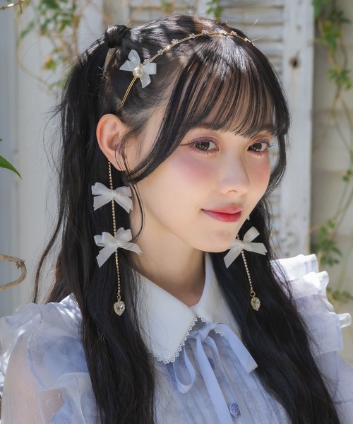 rojita リボン付チェーンカチューシャ リボン付チェーンカチューシャ（カチューシャ）｜ROJITA