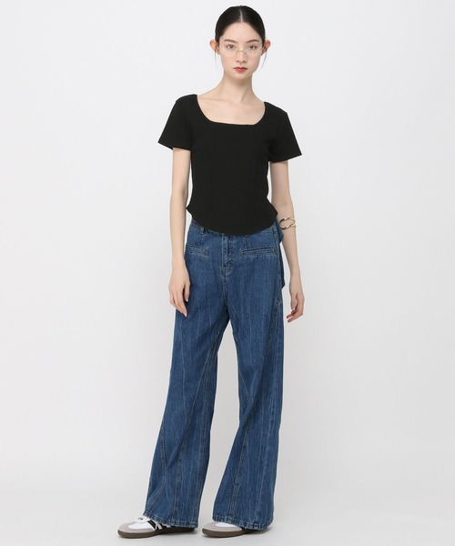 3.3 Field Trip (3.3フィールドトリップ)の「3.3 Field Trip/バッククロス加工T(Tシャツ/カットソー・レディース・ブラック/グレー・FREE)」の17枚目の写真