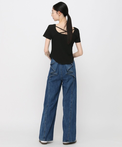 3.3 Field Trip (3.3フィールドトリップ)の「3.3 Field Trip/バッククロス加工T(Tシャツ/カットソー・レディース・ブラック/グレー・FREE)」の16枚目の写真