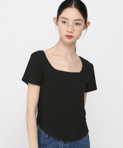 3.3 Field Trip (3.3フィールドトリップ)の「3.3 Field Trip/バッククロス加工T(Tシャツ/カットソー・レディース・ブラック/グレー・FREE)」の14枚目の写真