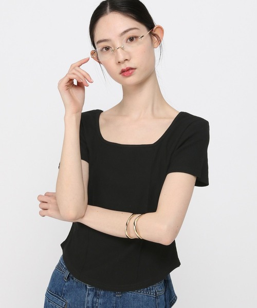 3.3 Field Trip (3.3フィールドトリップ)の「3.3 Field Trip/バッククロス加工T(Tシャツ/カットソー・レディース・ブラック/グレー・FREE)」の13枚目の写真
