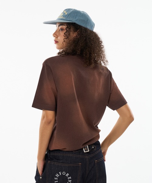 WISH FOR EVER（ウィッシュフォーエバー）の「SUN FADE DRWA CODE SHORT TEE / サンフェードドローコードショートTシャツ（Tシャツ/カットソー・メンズ・ネイビー/パープル/ブラック/レッド/ブラウン/グリーン/ピンク・SMALL/MEDIUM/LARGE）」の9枚目の写真