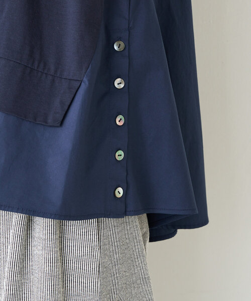 BEARDSLEY（ビアズリー）の「レイヤード風カットソー（Tシャツ/カットソー・レディース・ネイビー/ホワイト・FREE）」の5枚目の写真