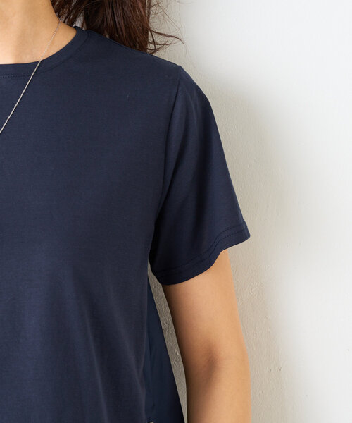 BEARDSLEY（ビアズリー）の「レイヤード風カットソー（Tシャツ/カットソー・レディース・ネイビー/ホワイト・FREE）」の4枚目の写真