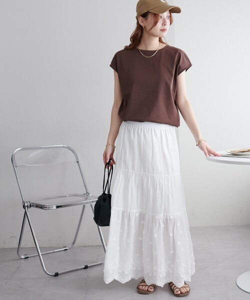 人気華やか✨インゲボルグ花柄ティアードロングスカートF相当