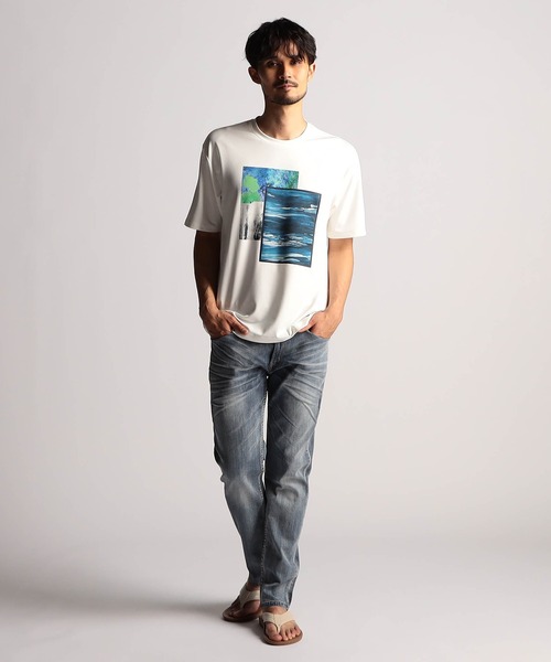 NICOLE CLUB FOR MEN(ニコルクラブフォーメン)の「【25モデルEC限定再販売】アラカルトプリント半袖Tシャツ(Tシャツ/カットソー・メンズ・ホワイト系1/ホワイト系2/ホワイト系3・MEDIUM/LARGE/X-LARGE)」の5枚目の写真