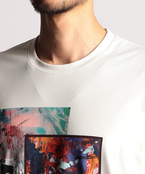 NICOLE CLUB FOR MEN(ニコルクラブフォーメン)の「【25モデルEC限定再販売】アラカルトプリント半袖Tシャツ(Tシャツ/カットソー・メンズ・ホワイト系1/ホワイト系2/ホワイト系3・MEDIUM/LARGE/X-LARGE)」の9枚目の写真