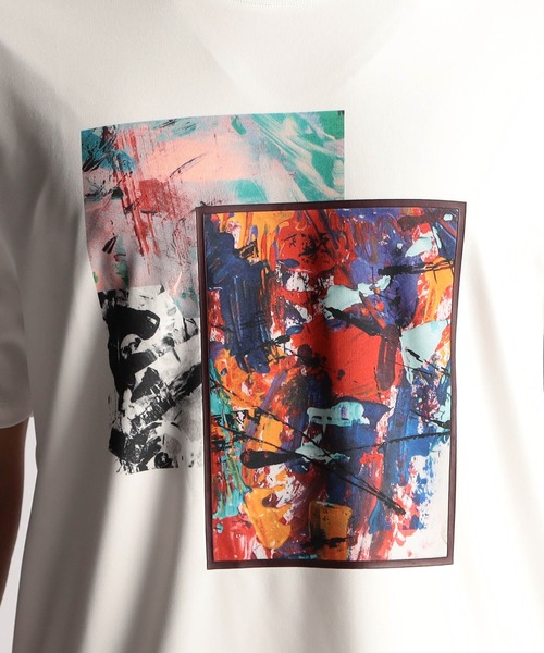 NICOLE CLUB FOR MEN(ニコルクラブフォーメン)の「【25モデルEC限定再販売】アラカルトプリント半袖Tシャツ(Tシャツ/カットソー・メンズ・ホワイト系1/ホワイト系2/ホワイト系3・MEDIUM/LARGE/X-LARGE)」の12枚目の写真